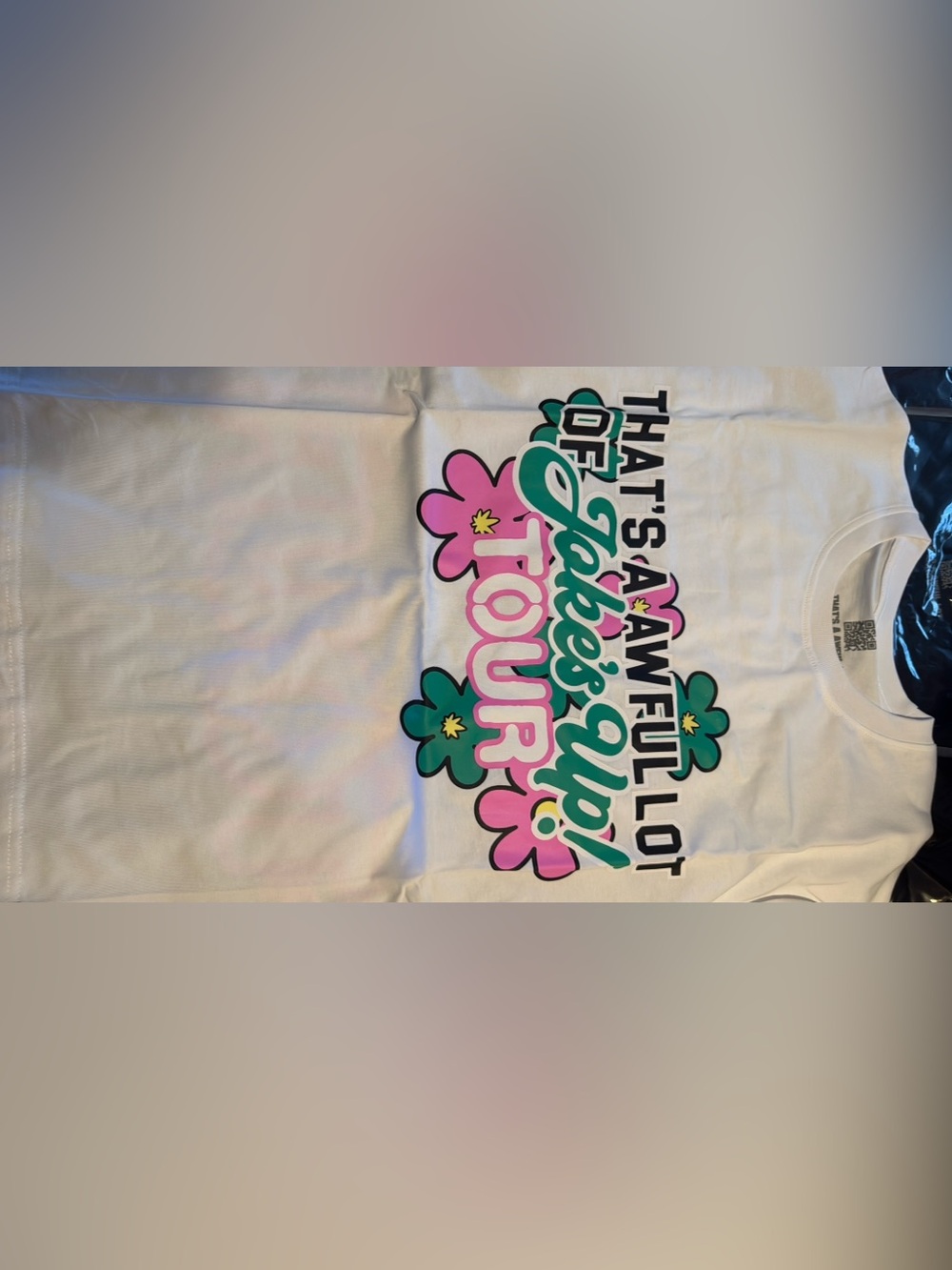 Cotton On White Tee with Pink & Green Floral Graphic